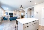 Living Space and Kitchen Island